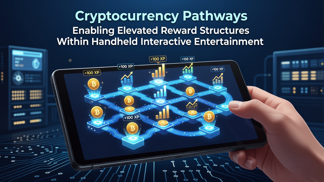 Mobile device displaying cryptocurrency wallet interface connected to interactive entertainment reward dashboard