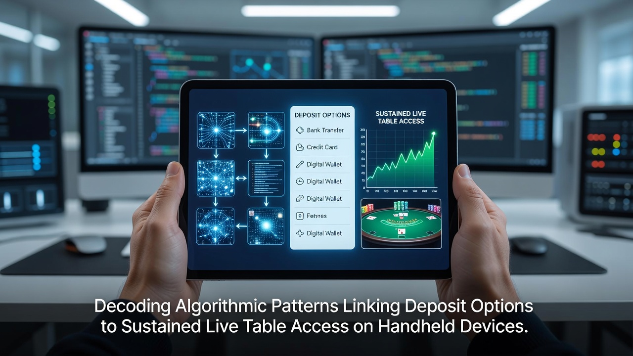 Mobile device displaying live table game interface with deposit options highlighted