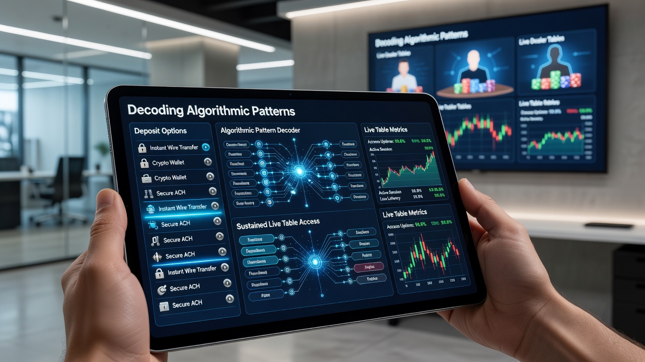 Close-up of smartphone screen showing algorithmic access indicators during live dealer session
