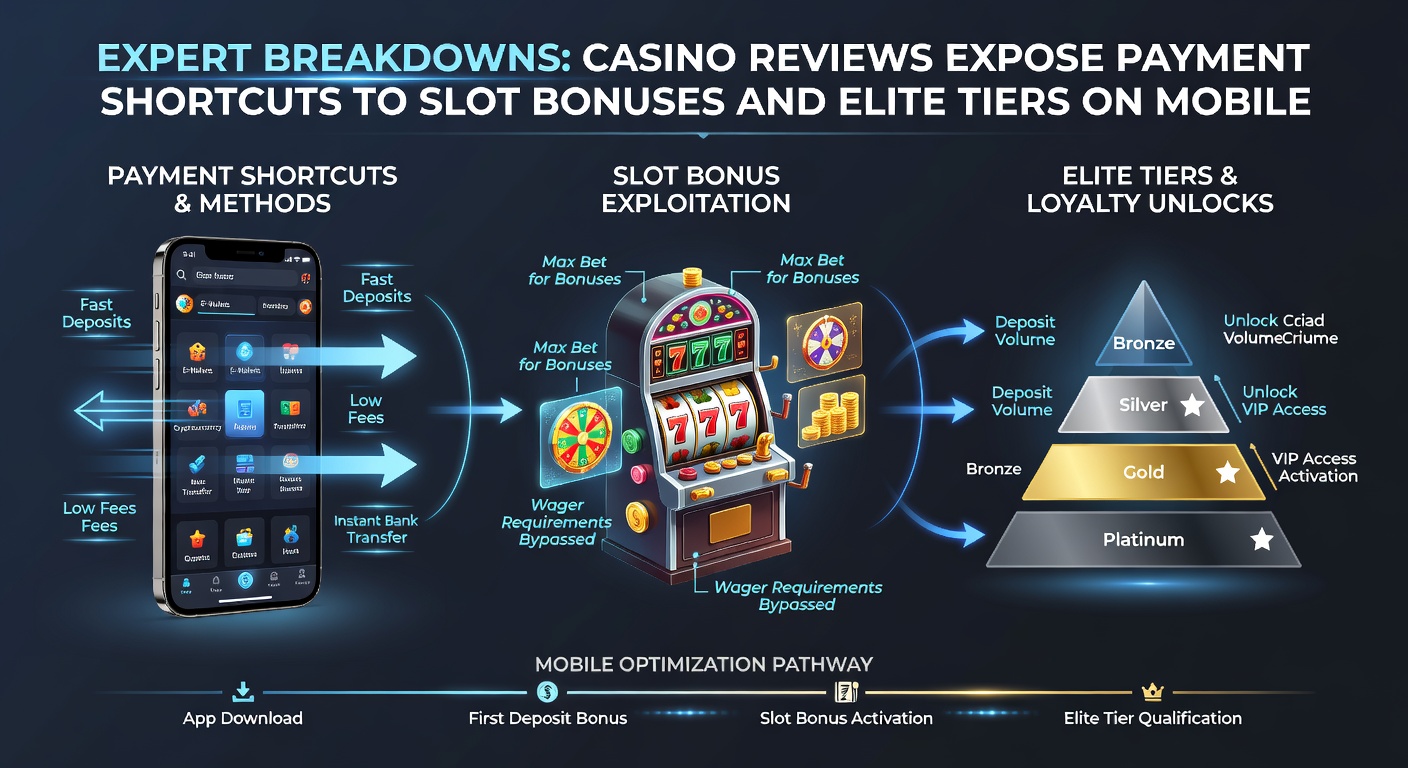 Infographic showing payment method icons connected to slot machines and VIP ladders on a mobile casino dashboard