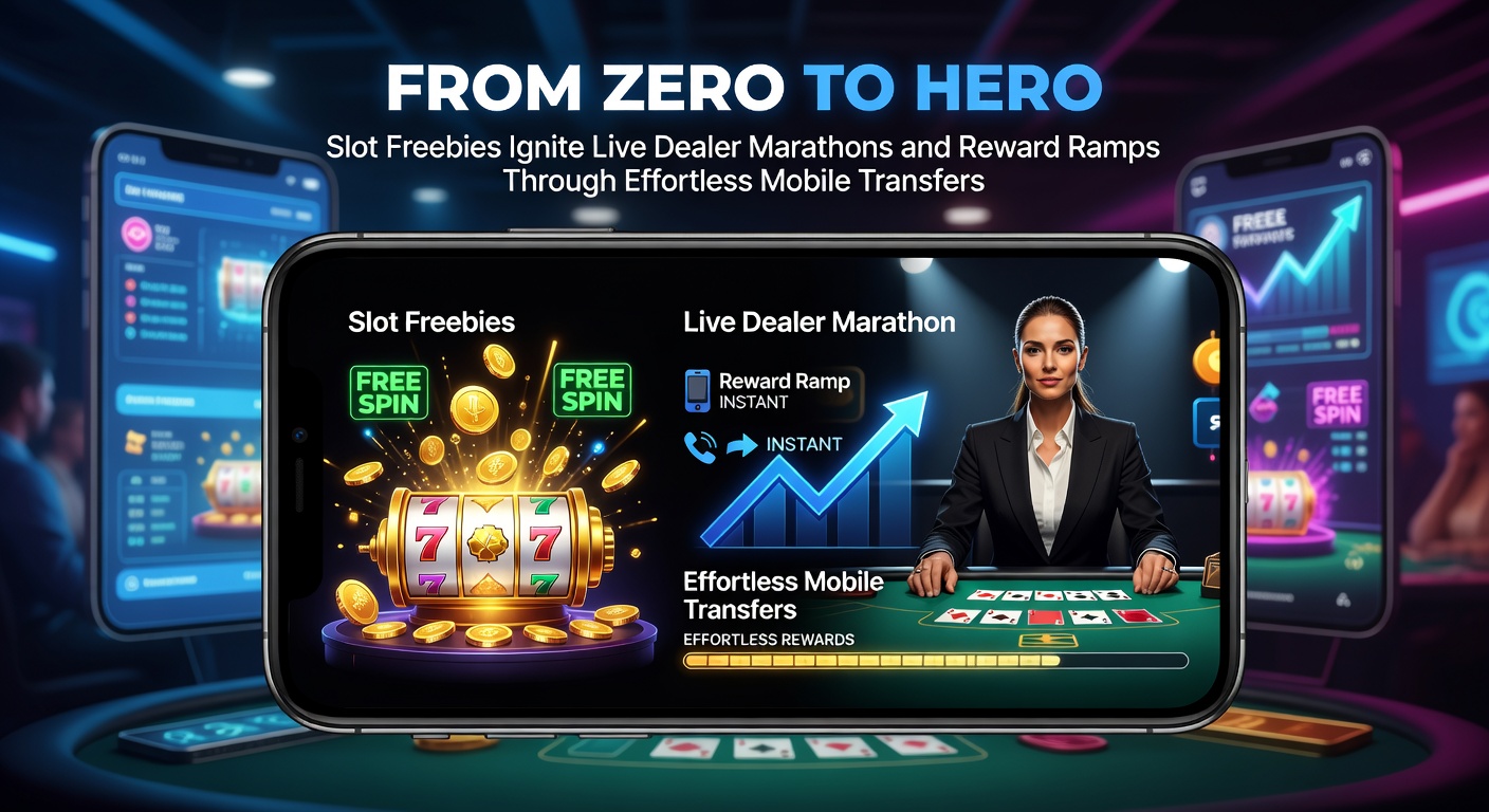 Mobile phone screen displaying vibrant slot freebies with live dealer icons and seamless transfer buttons in the background