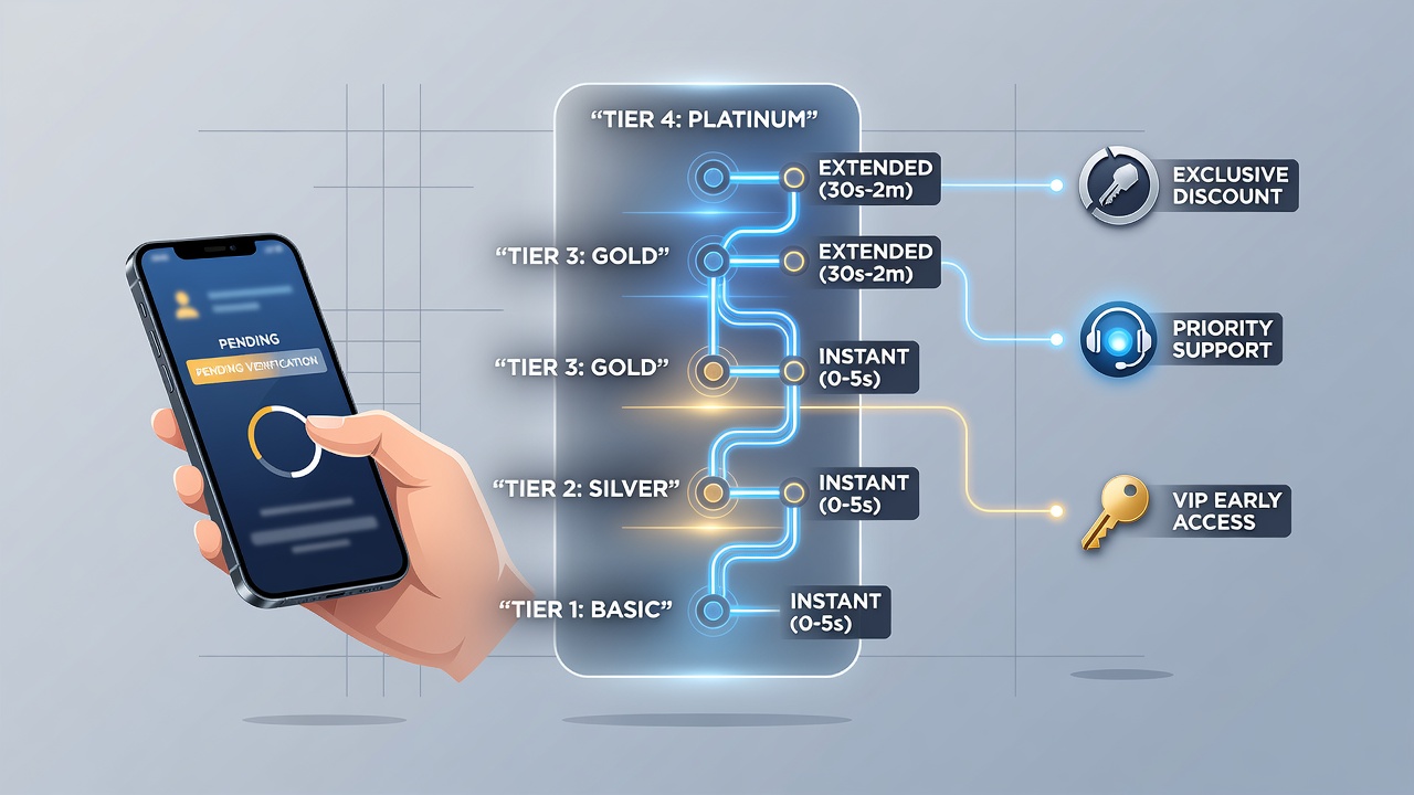 Interactive live dealer table on mobile screen with loyalty progress bar advancing after transaction approval