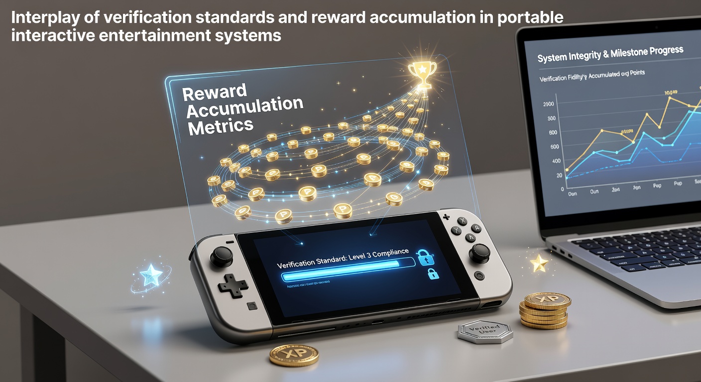 Portable devices displaying verification interfaces alongside reward tracking dashboards in interactive entertainment apps