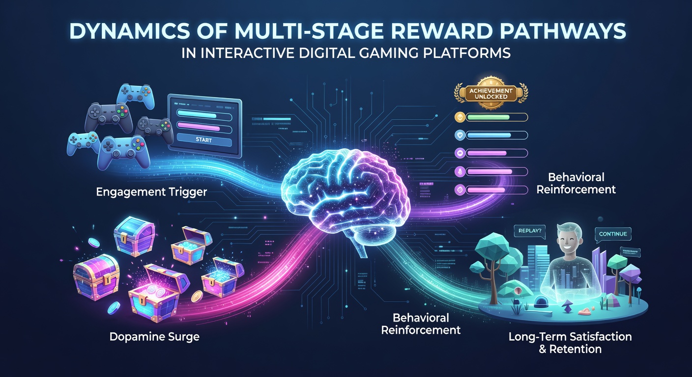 Diagram showing layered reward structures in digital gaming platforms with progression arrows and milestone markers