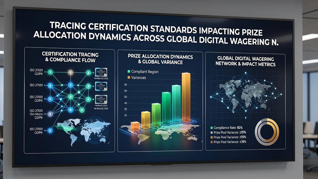 Network diagram illustrating certified prize allocation flows between international wagering platforms